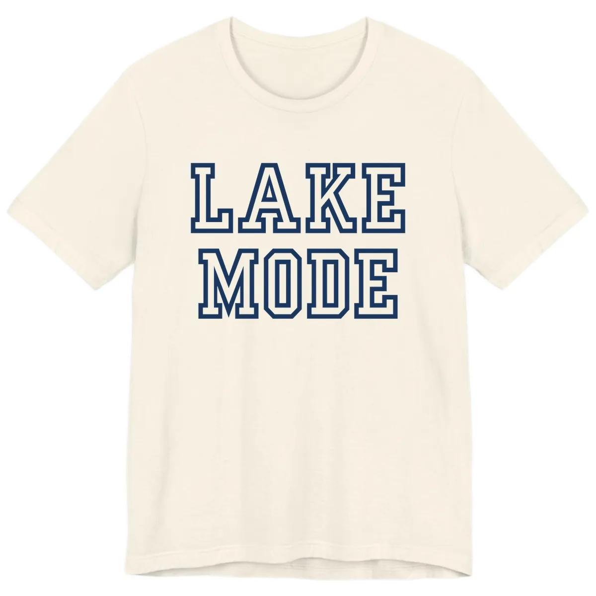 Lake Mode Typography Design Premium T-Shirt in Natural