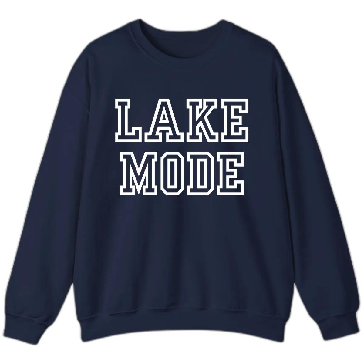 Lake Mode Typography Design Sweatshirt in Navy