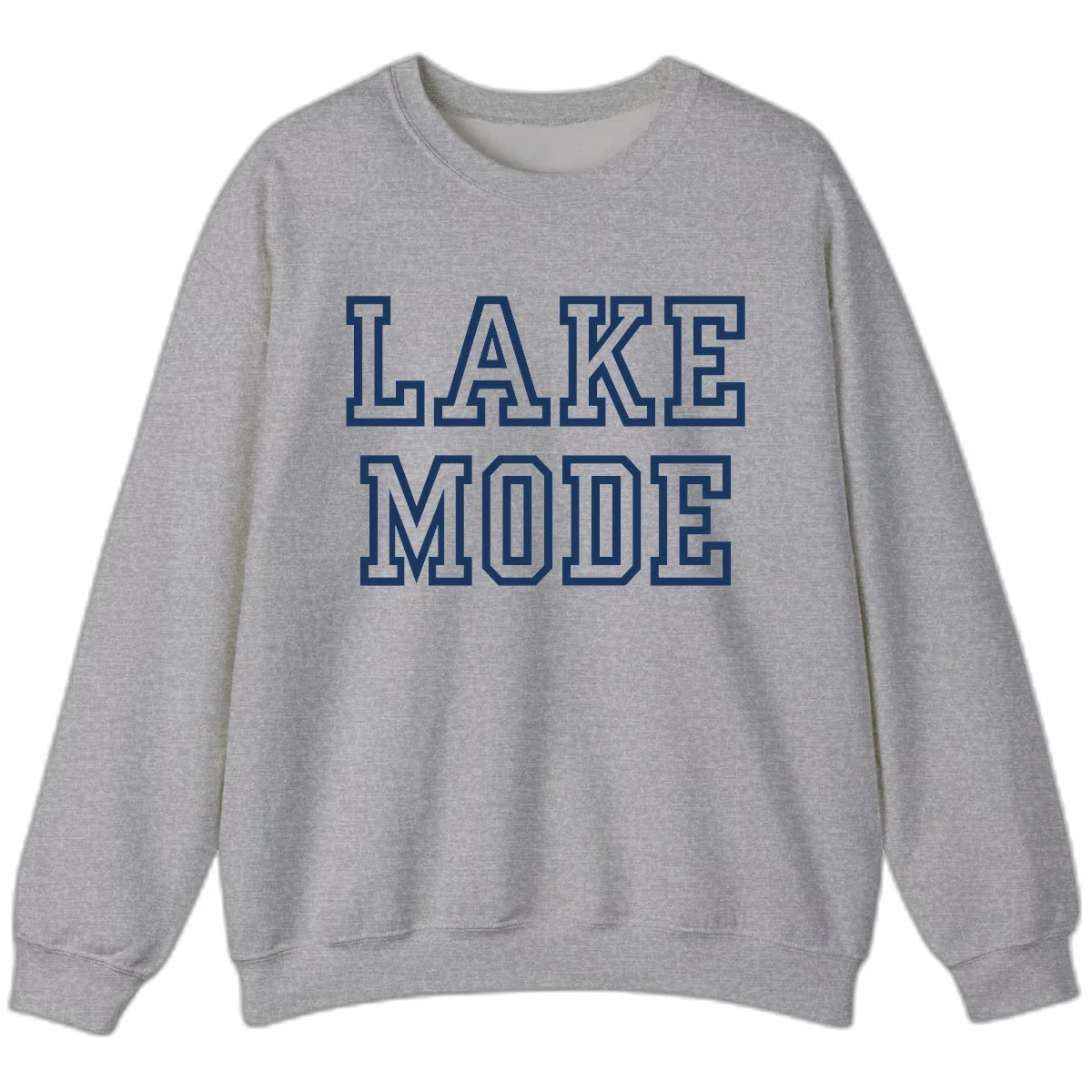 Lake Mode Typography Design Sweatshirt in Sport Grey