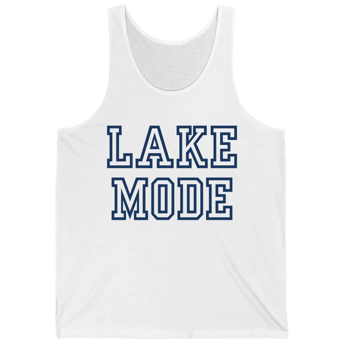Lake Mode Typography Design Tank in White