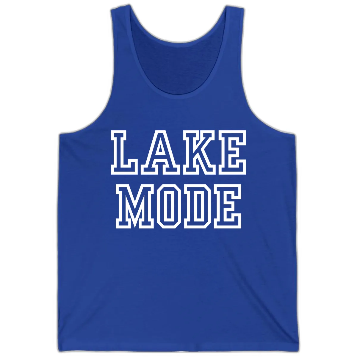Lake Mode Typography Design Tank in True Royal