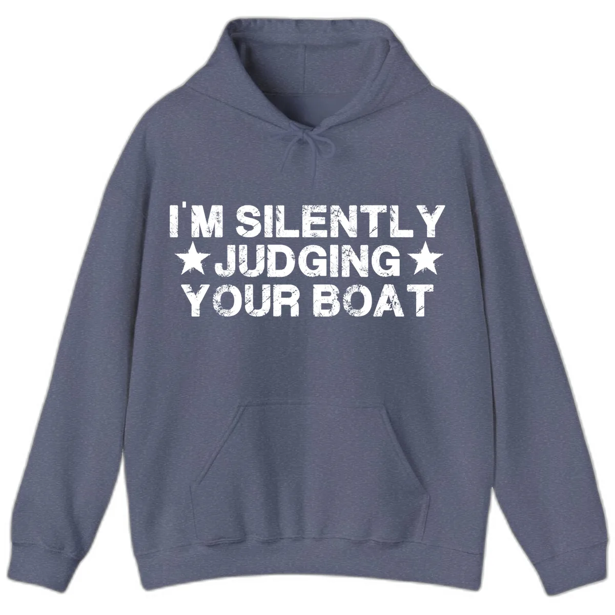 I'm Silently Judging Your Boat Hoodie in Heather Navy