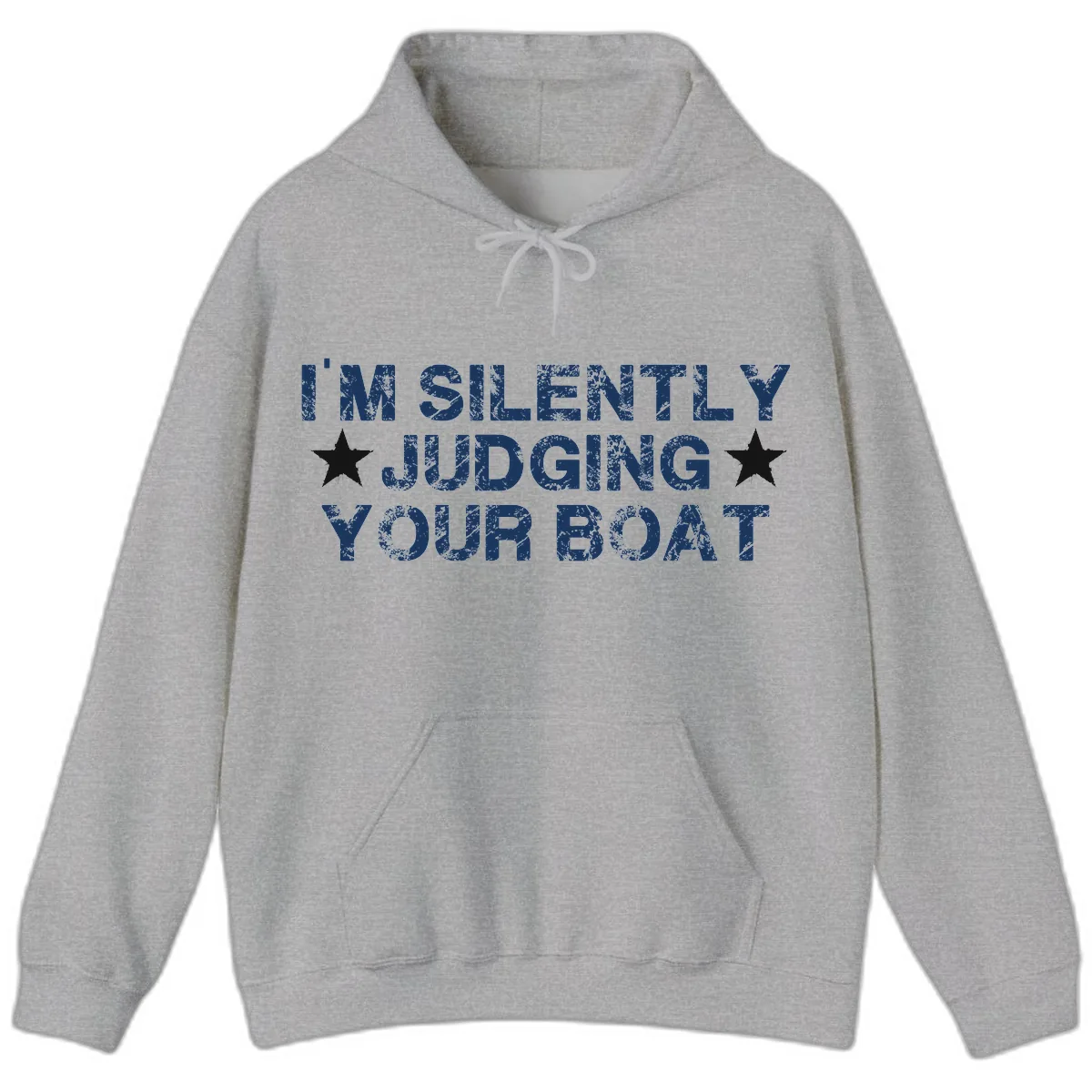 I'm Silently Judging Your Boat Hoodie in Sport Grey
