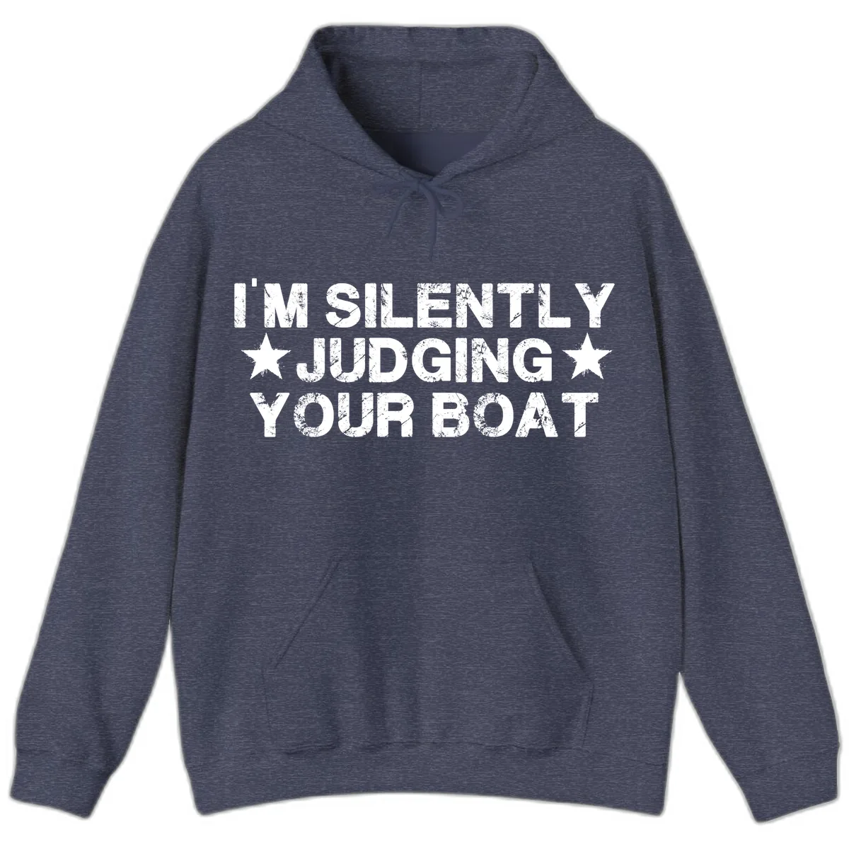 I'm Silently Judging Your Boat Hoodie in Heather Sport Dark Navy