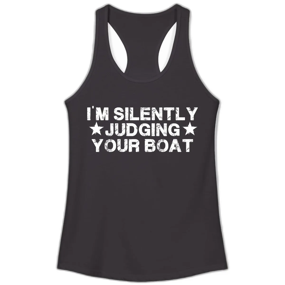 I'm Silently Judging Your Boat Ladies Tank in Black