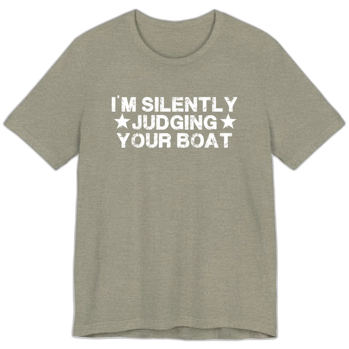 I'm Silently Judging Your Boat Premium T-Shirt in Heather Stone