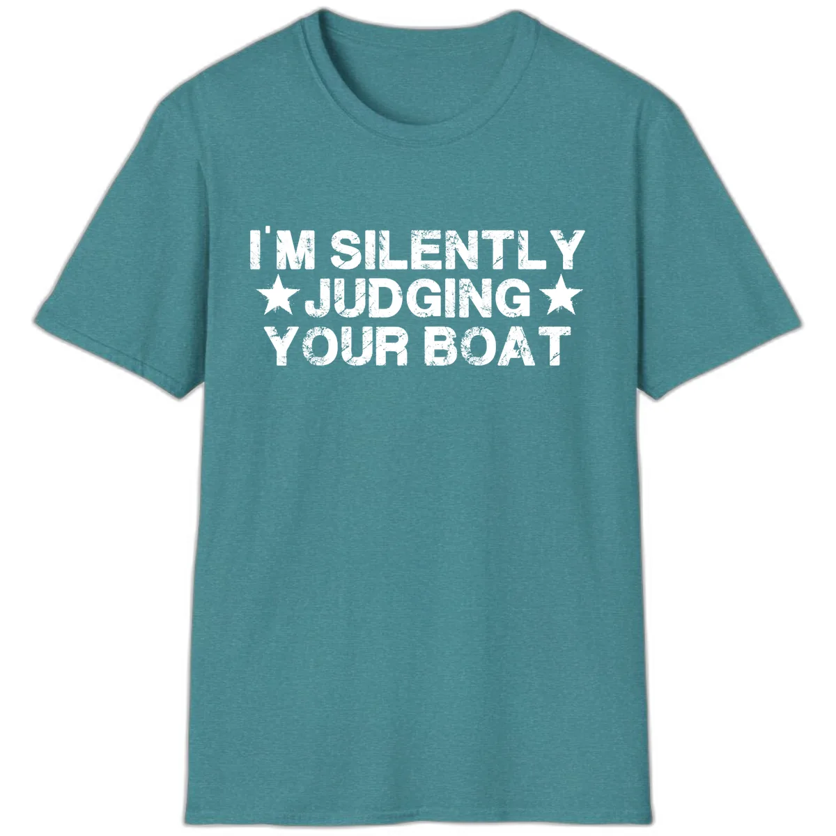 I'm Silently Judging Your Boat T-Shirt in Heather Galapagos Blue
