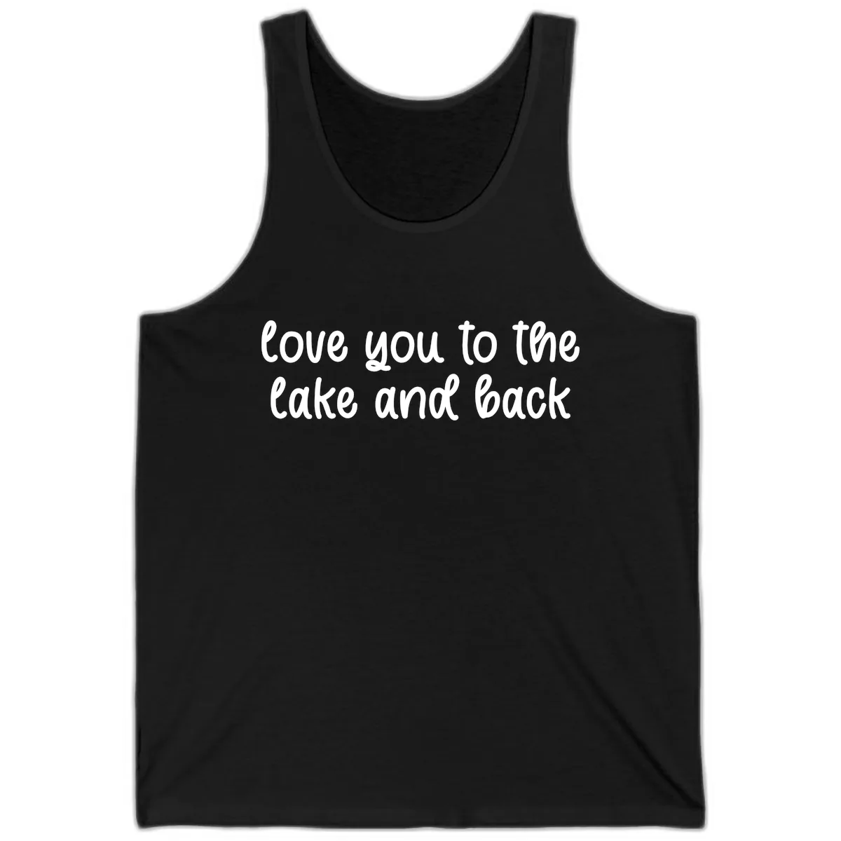 Love You To The Lake and Back Tank in Black