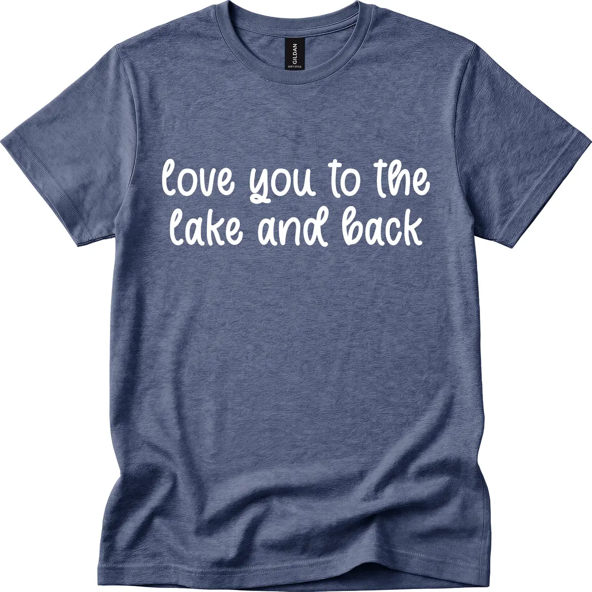 Love You To The Lake and Back T-Shirt in Heather Navy