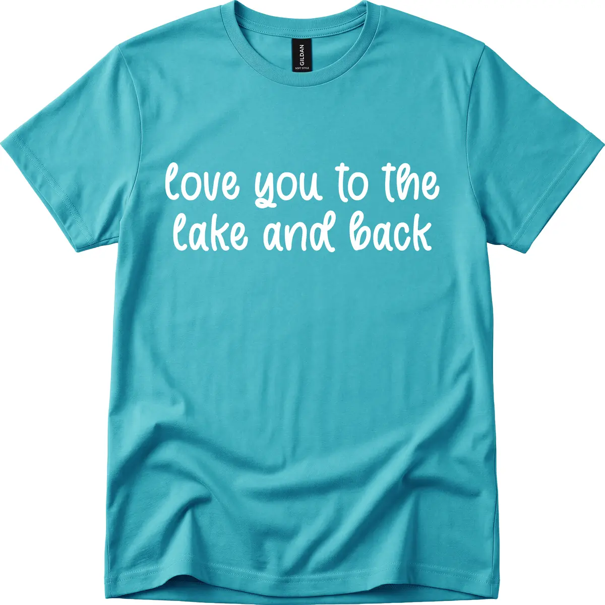 Love You To The Lake and Back T-Shirt in Tropical Blue