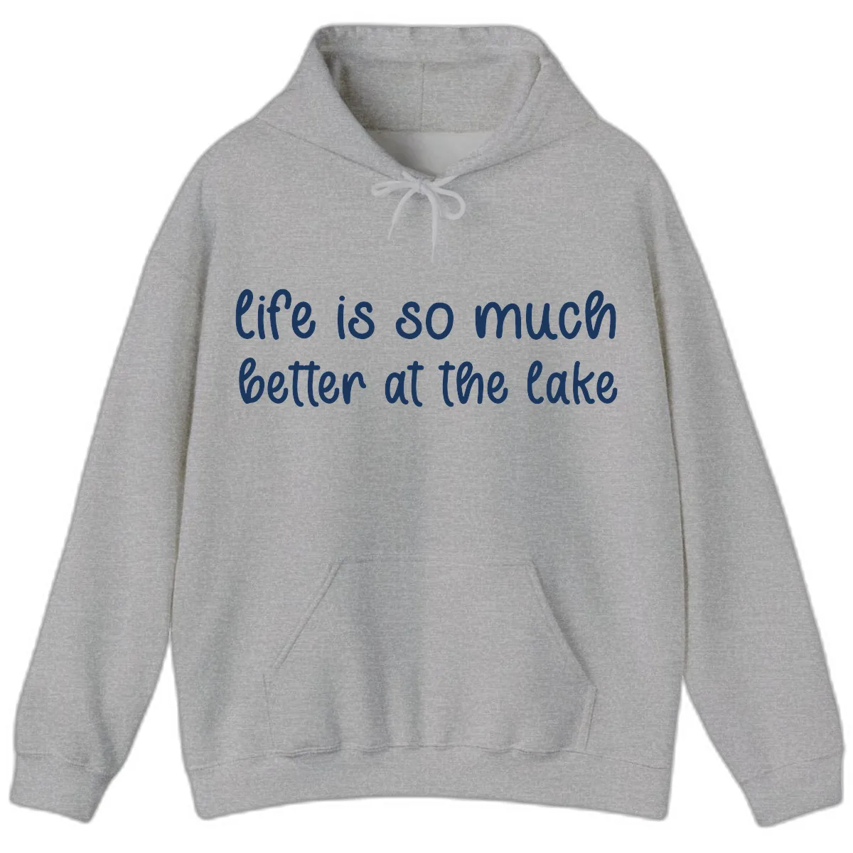 Life Is Better At The Lake Design Hoodie in Sport Grey