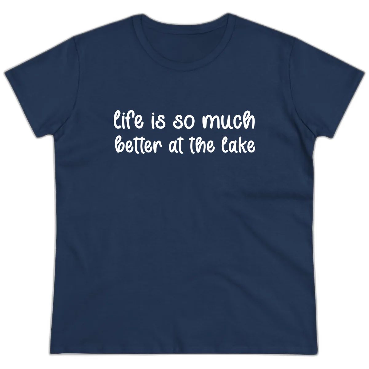 Life Is Better At The Lake Design Ladies Tee in Navy