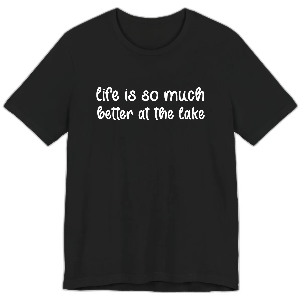 Life Is Better At The Lake Design Premium T-Shirt in Black