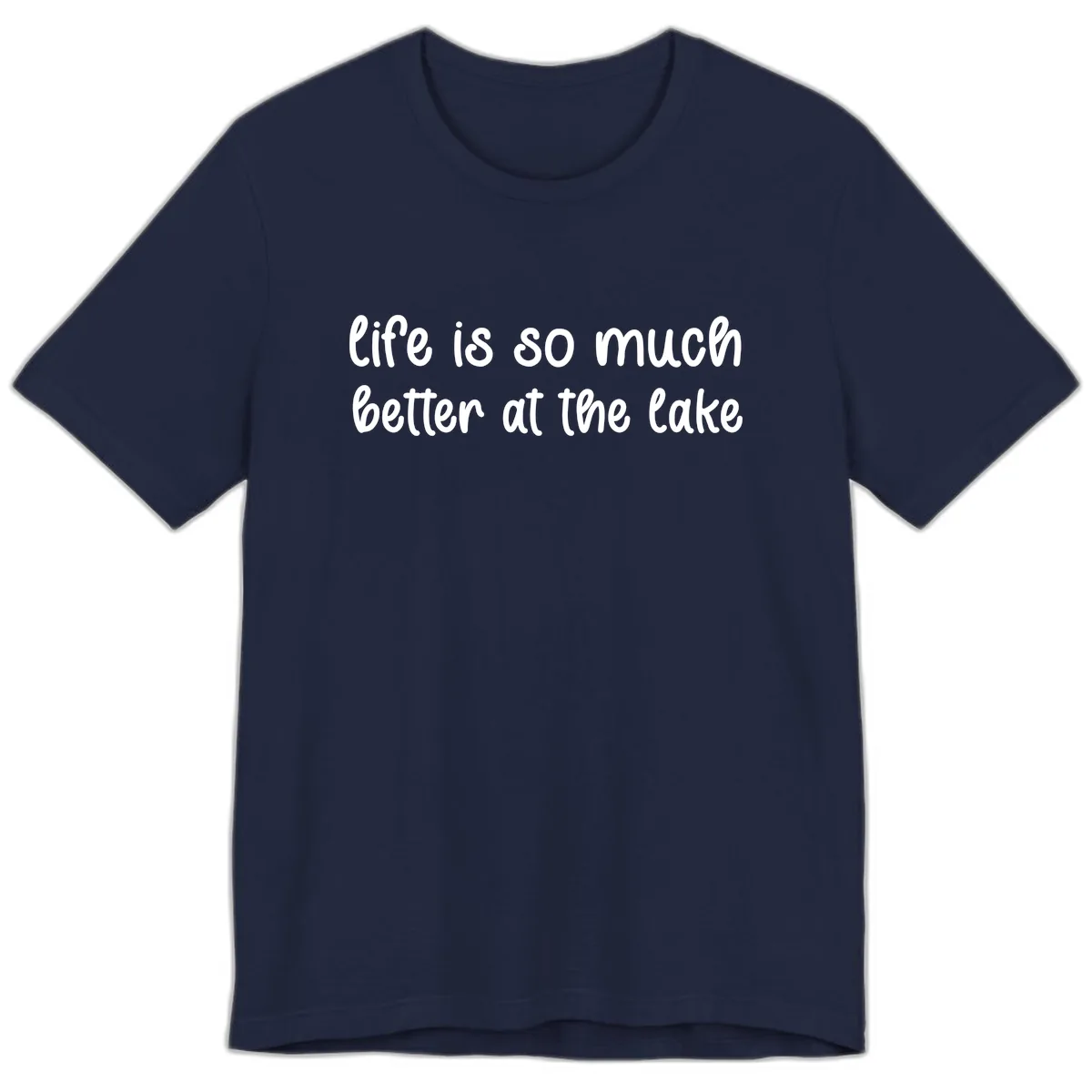 Life Is Better At The Lake Design Premium T-Shirt in Navy