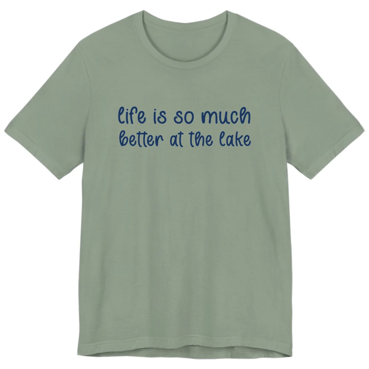 Life Is Better At The Lake Design Premium T-Shirt in Sage