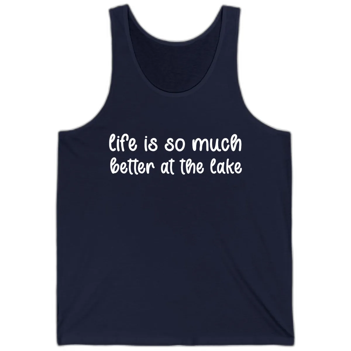 Life Is Better At The Lake Design Tank in Navy