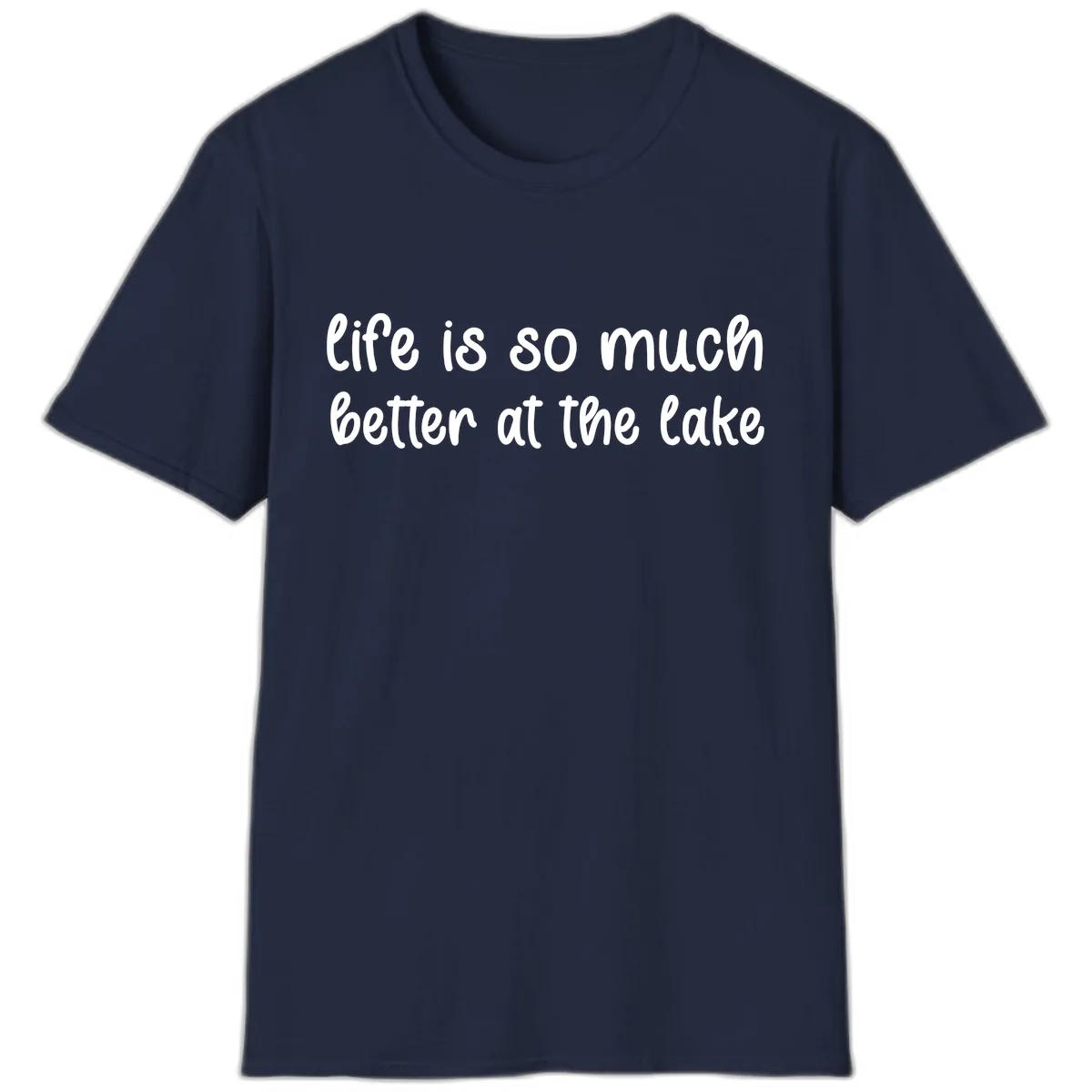 Life Is Better At The Lake Design T-Shirt in Navy