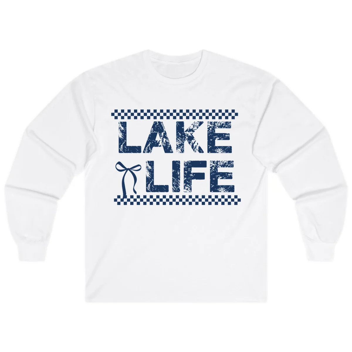 Lake Life With Bow Accent Long Sleeve in White