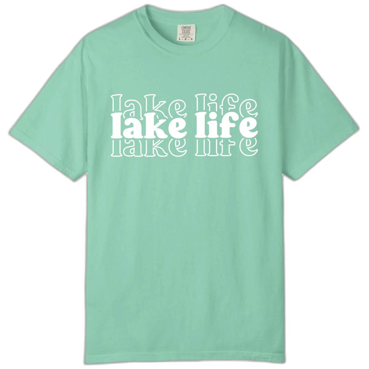 Lake Life Retro Typography Design Comfort Color in Island Reef