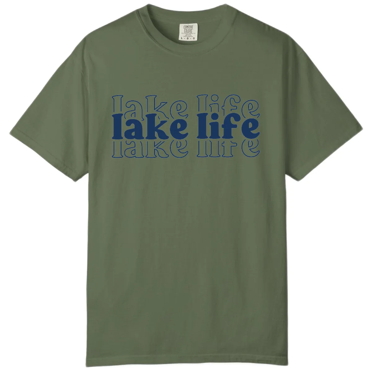 Lake Life Retro Typography Design Comfort Color in Sage