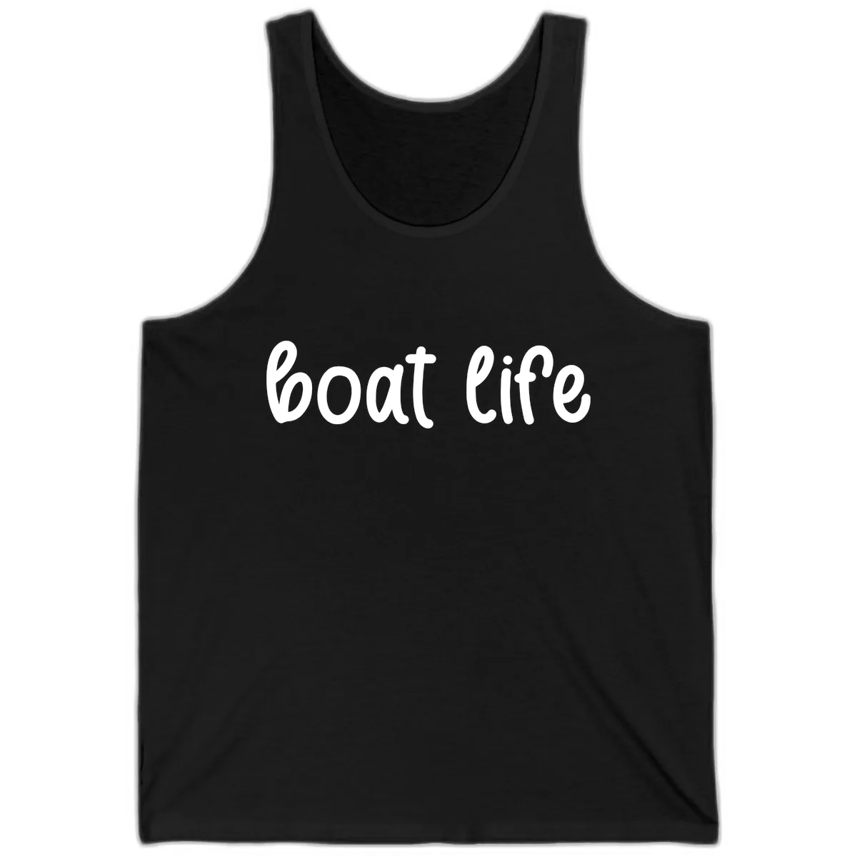 Boat Life Script Design Tank in Black