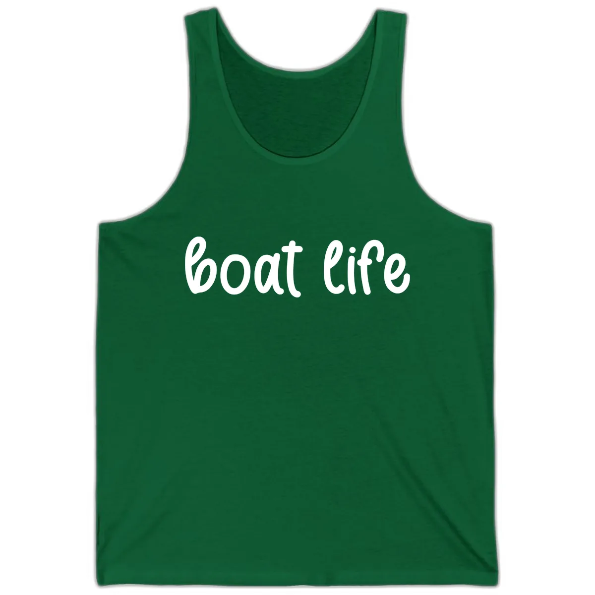 Boat Life Script Design Tank in Kelly