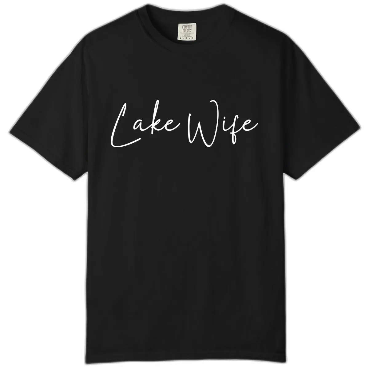 Lake Wife Script Design Comfort Color in Black