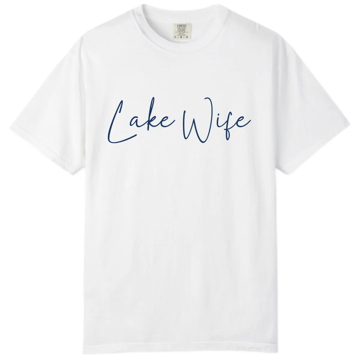 Lake Wife Script Design Comfort Color in White