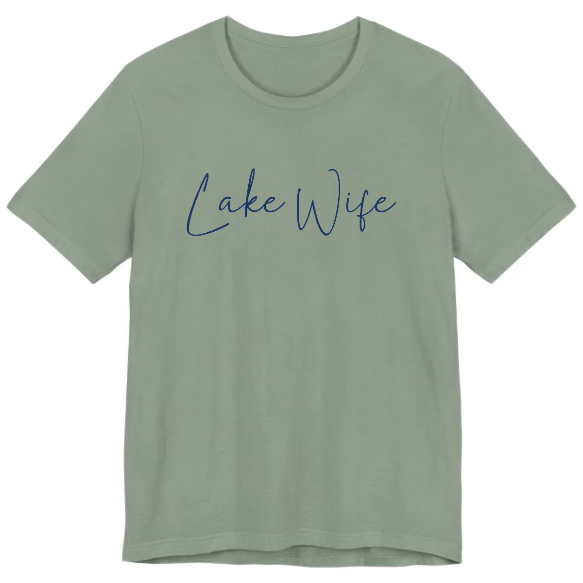 Lake Wife Script Design Premium T-Shirt in Sage