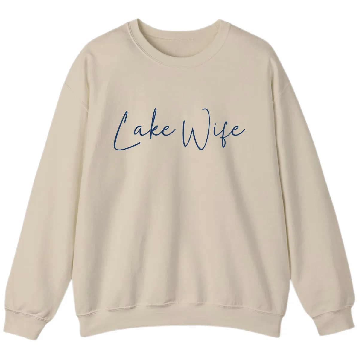Lake Wife Script Design Sweatshirt in Sand