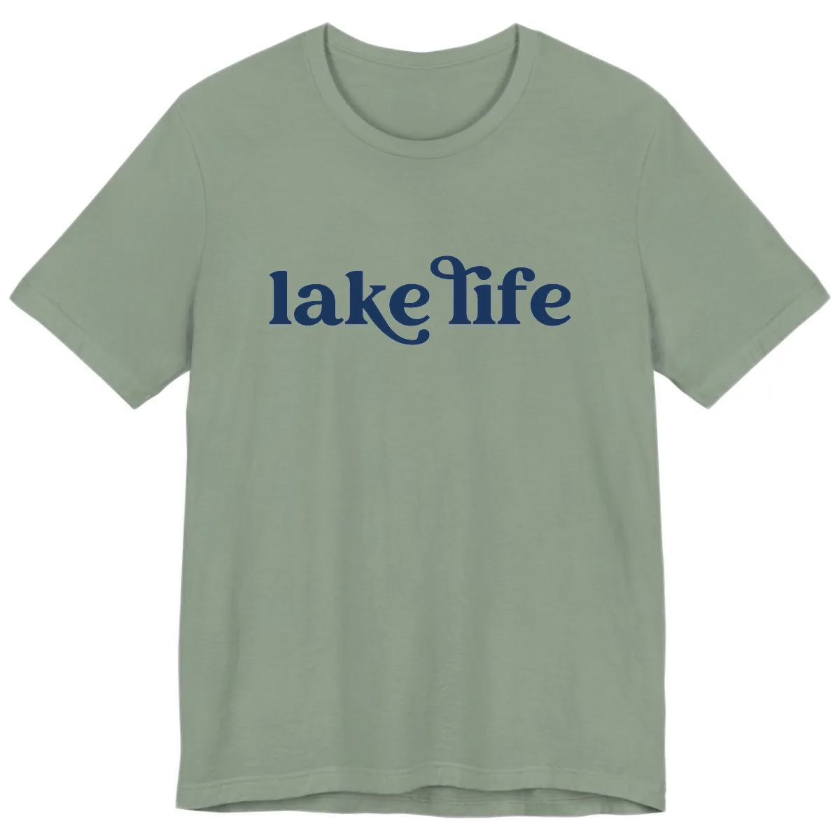 Lake Life Typography Design Premium T-Shirt in Sage