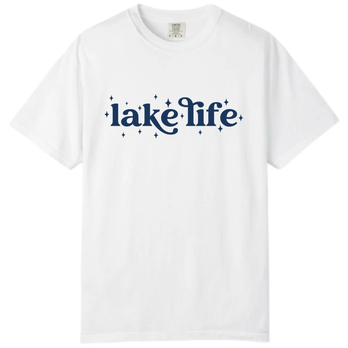 Lake Life Sparkle Design Comfort Color in White