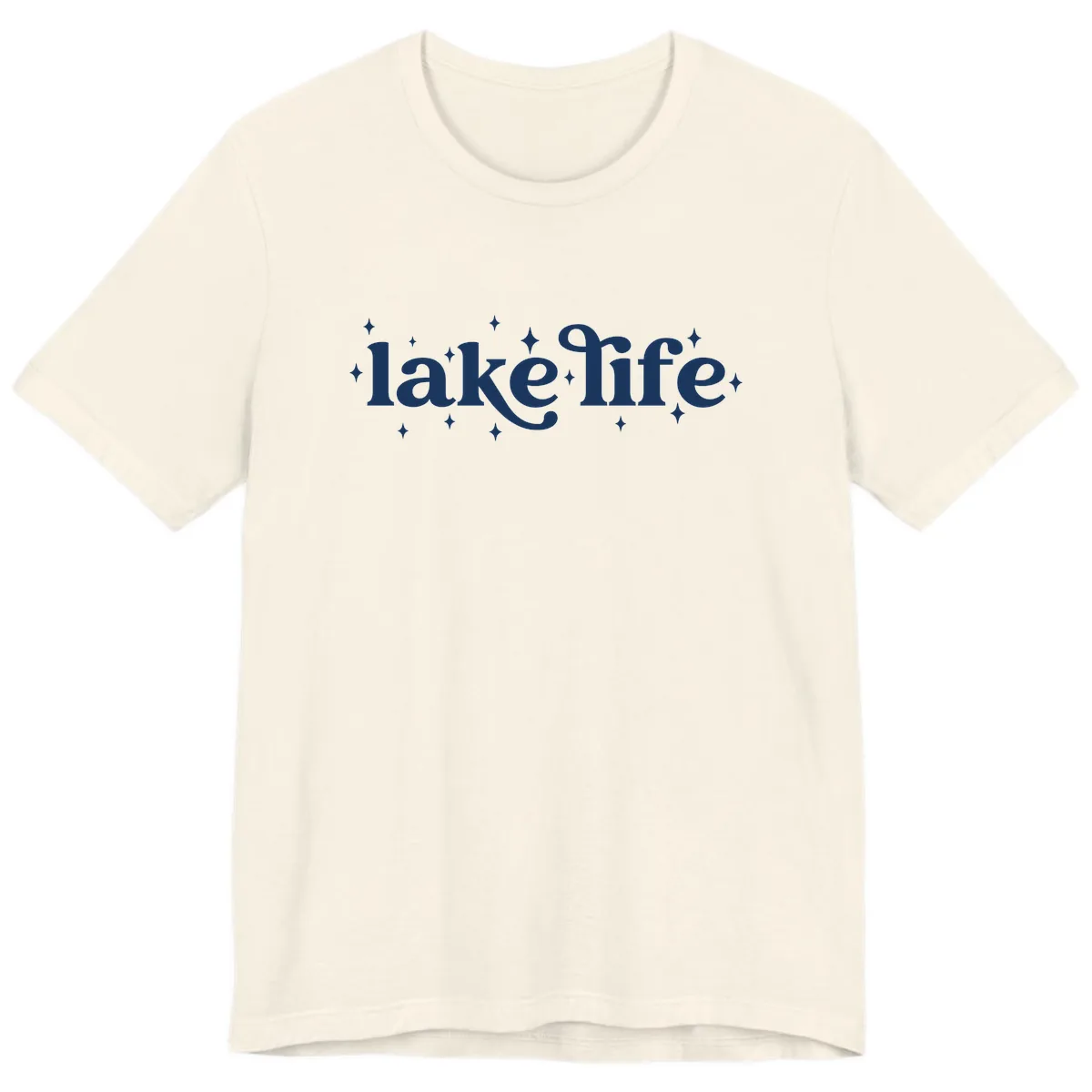 Lake Life Sparkle Design Premium T-Shirt in Natural