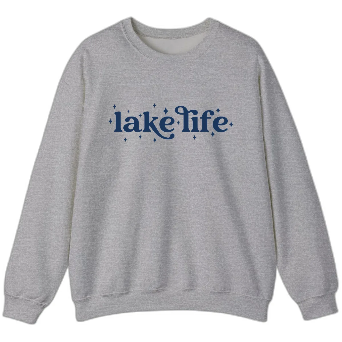 Lake Life Sparkle Design Sweatshirt in Sport Grey