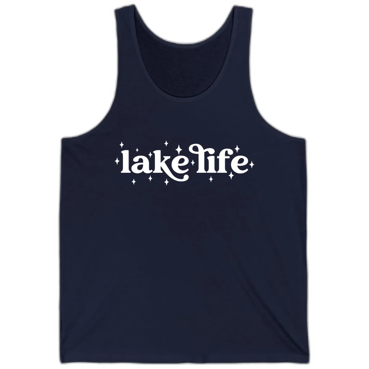 Lake Life Sparkle Design Tank in Navy