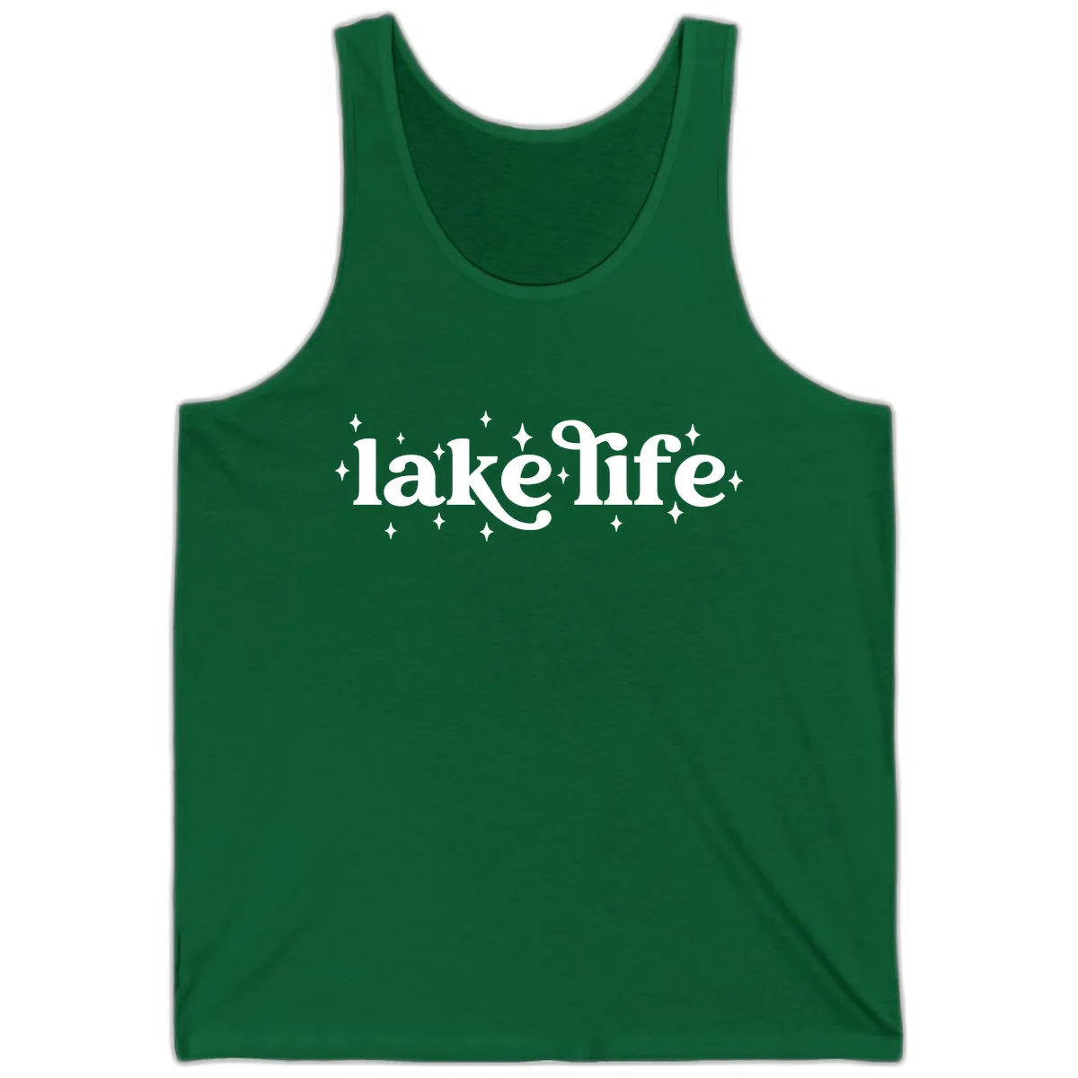 Lake Life Sparkle Design Tank in Kelly