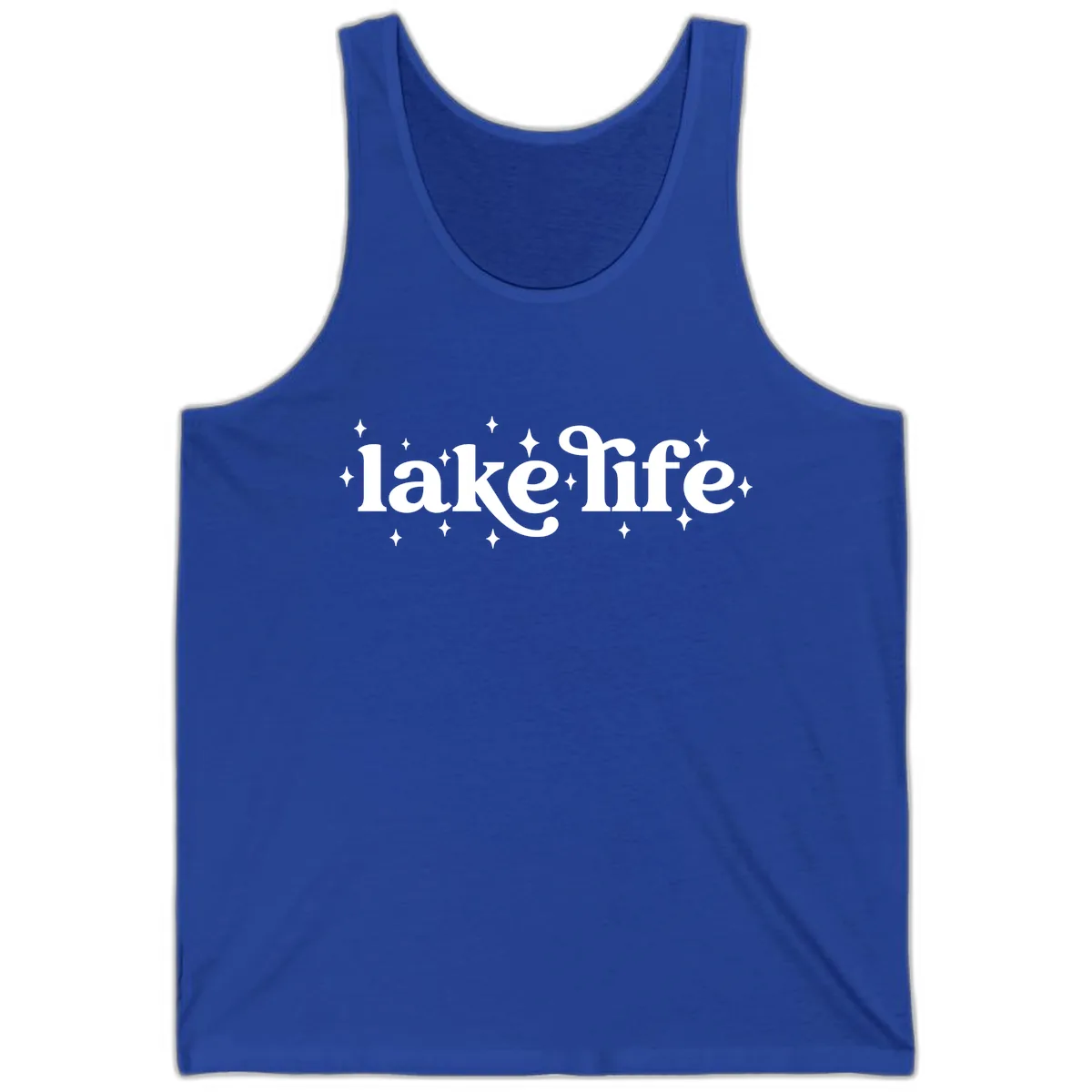 Lake Life Sparkle Design Tank in True Royal