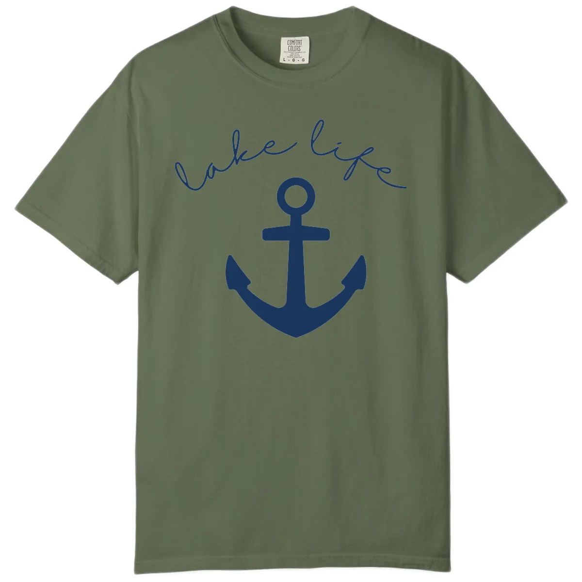 Lake Life Anchor Design Comfort Color in Sage