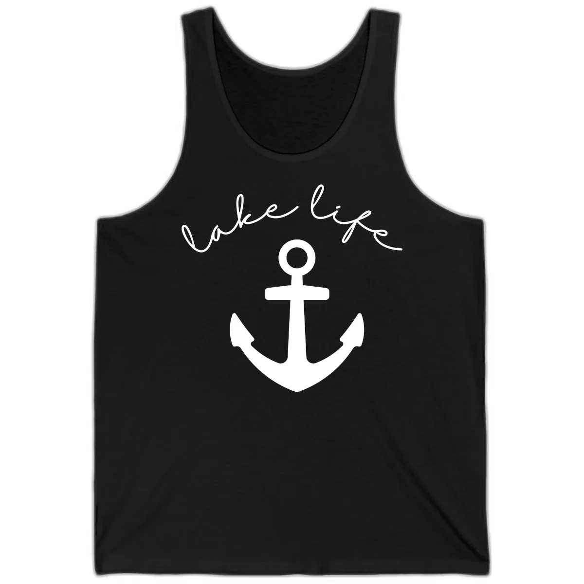 Lake Life Anchor Design Tank in Black