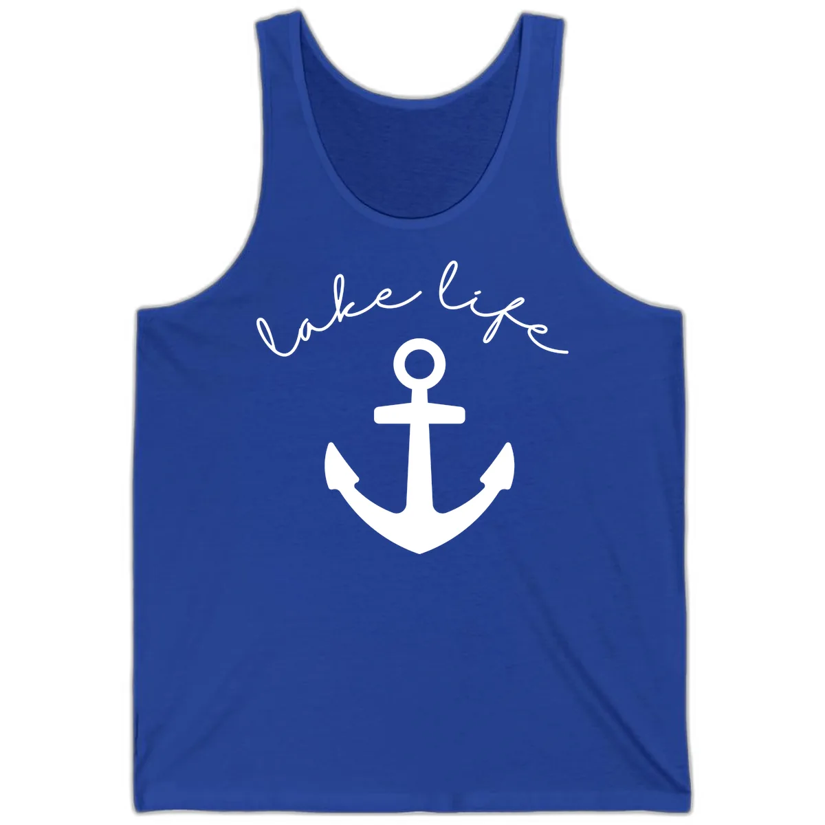 Lake Life Anchor Design Tank in True Royal