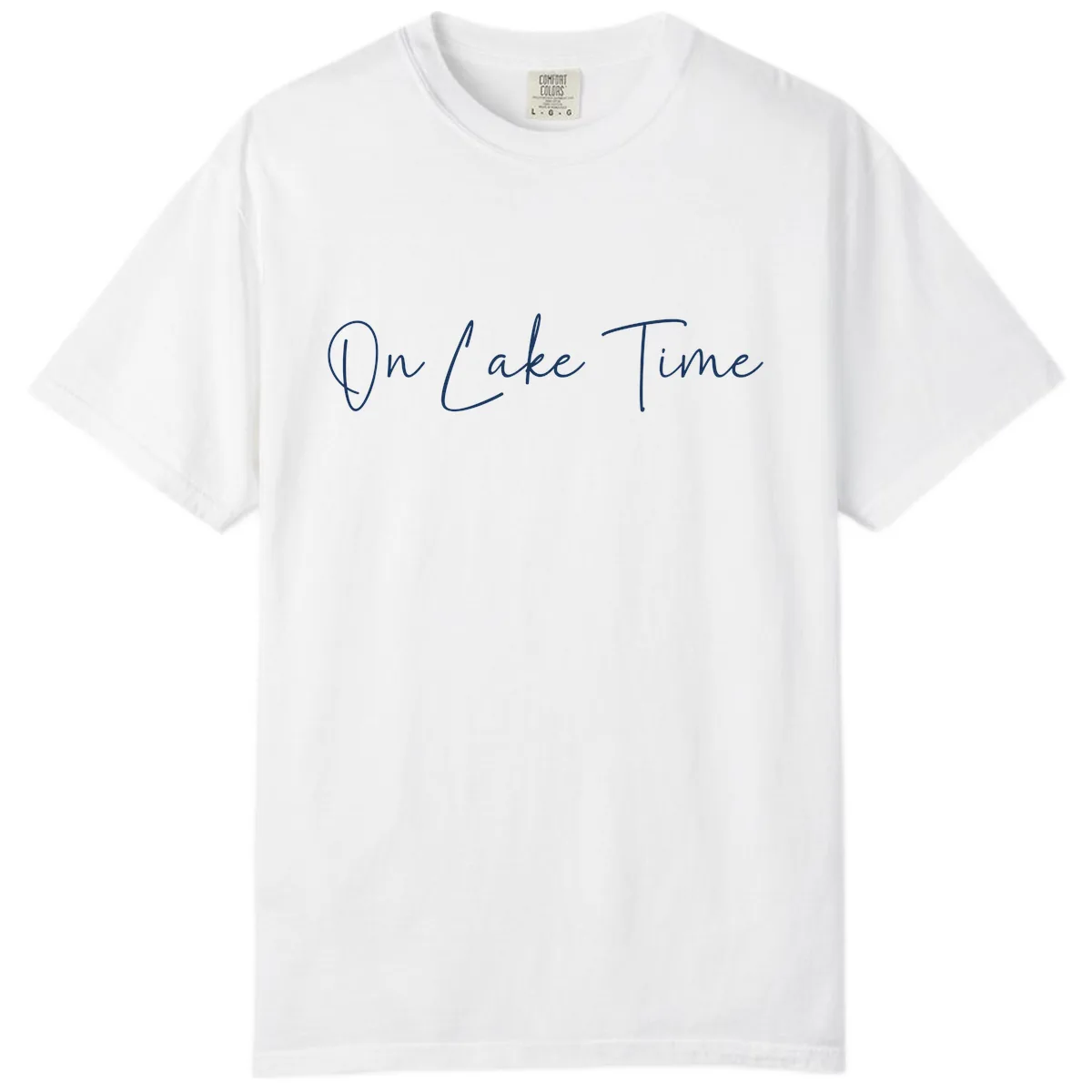 On Lake Time Script Design Comfort Color in White