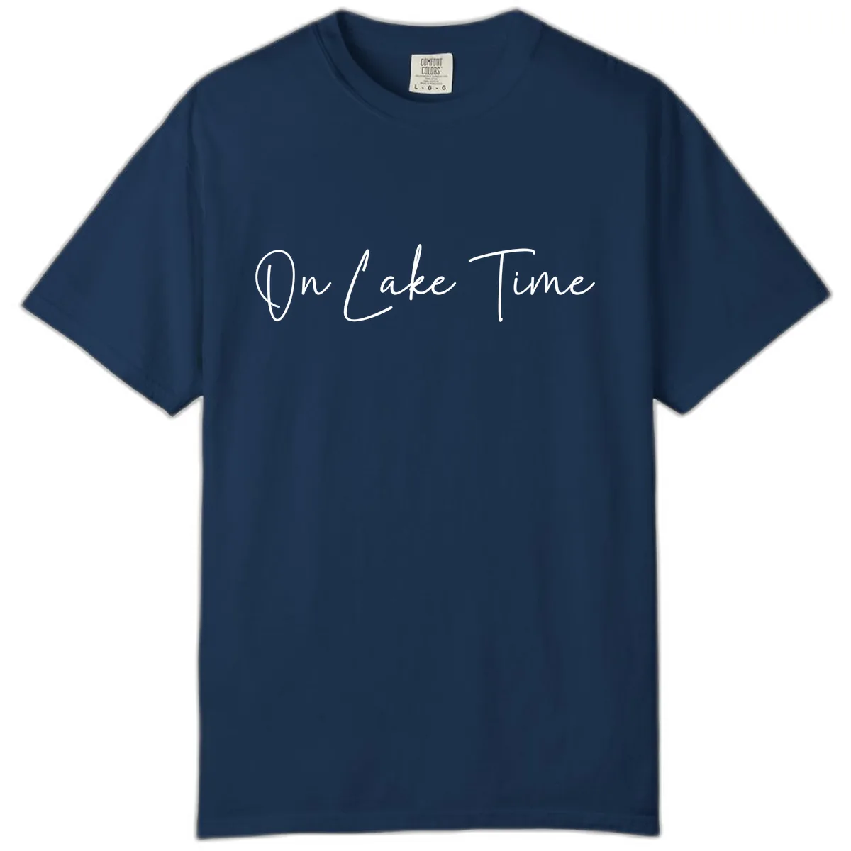 On Lake Time Script Design Comfort Color in Navy