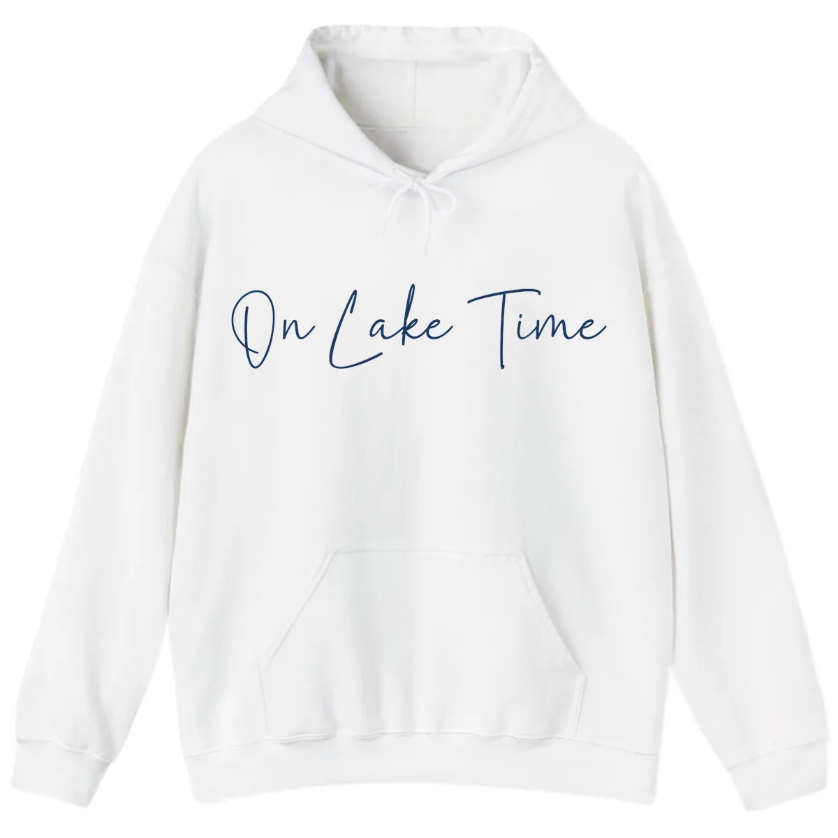 On Lake Time Script Design Hoodie in White