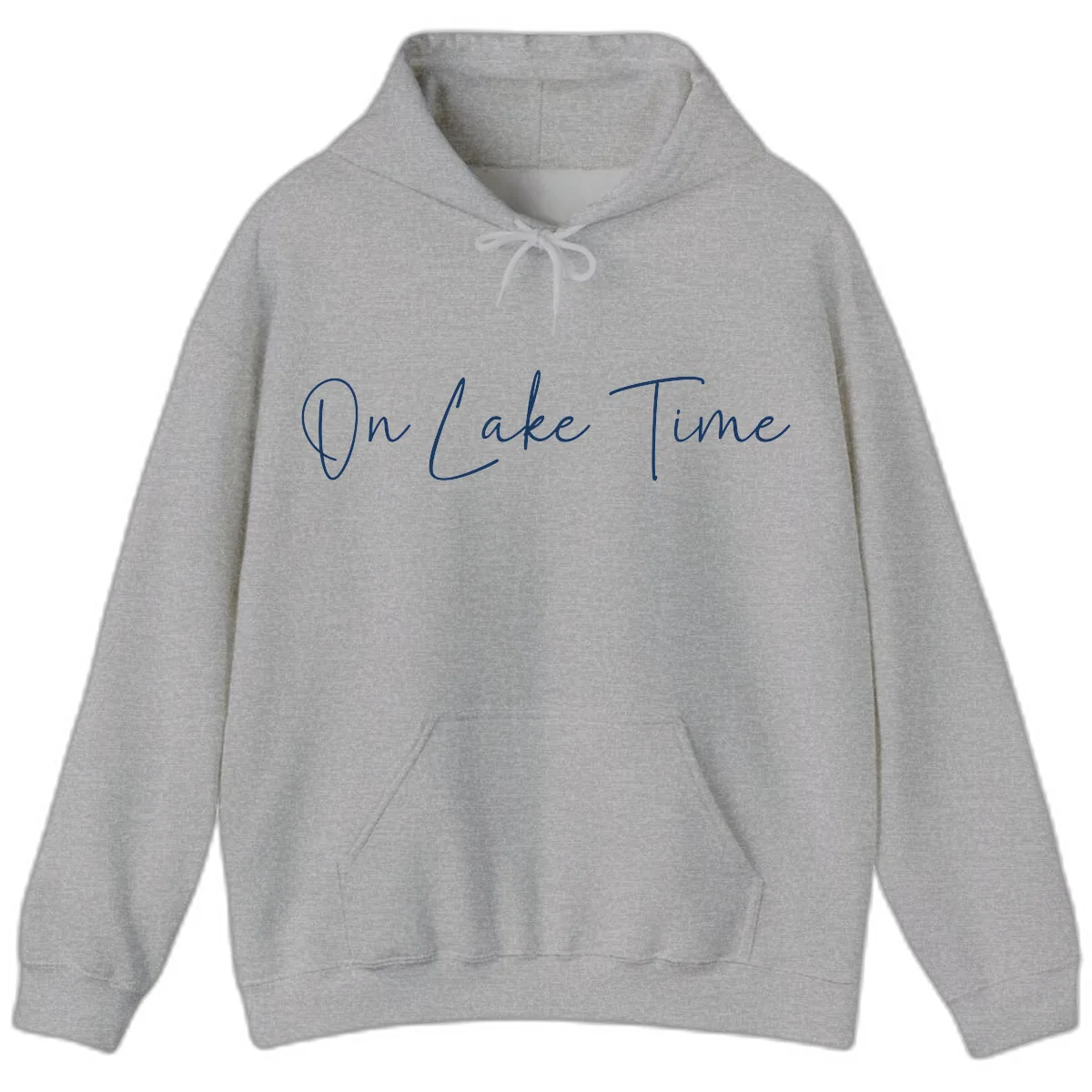 On Lake Time Script Design Hoodie in Sport Grey
