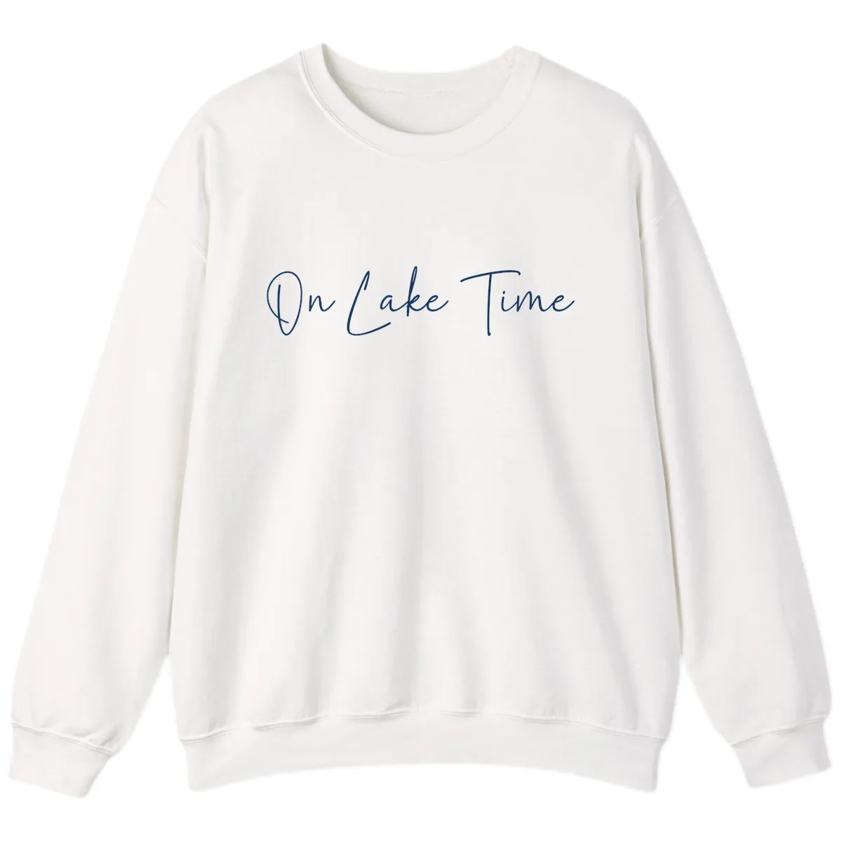 On Lake Time Script Design Sweatshirt in White