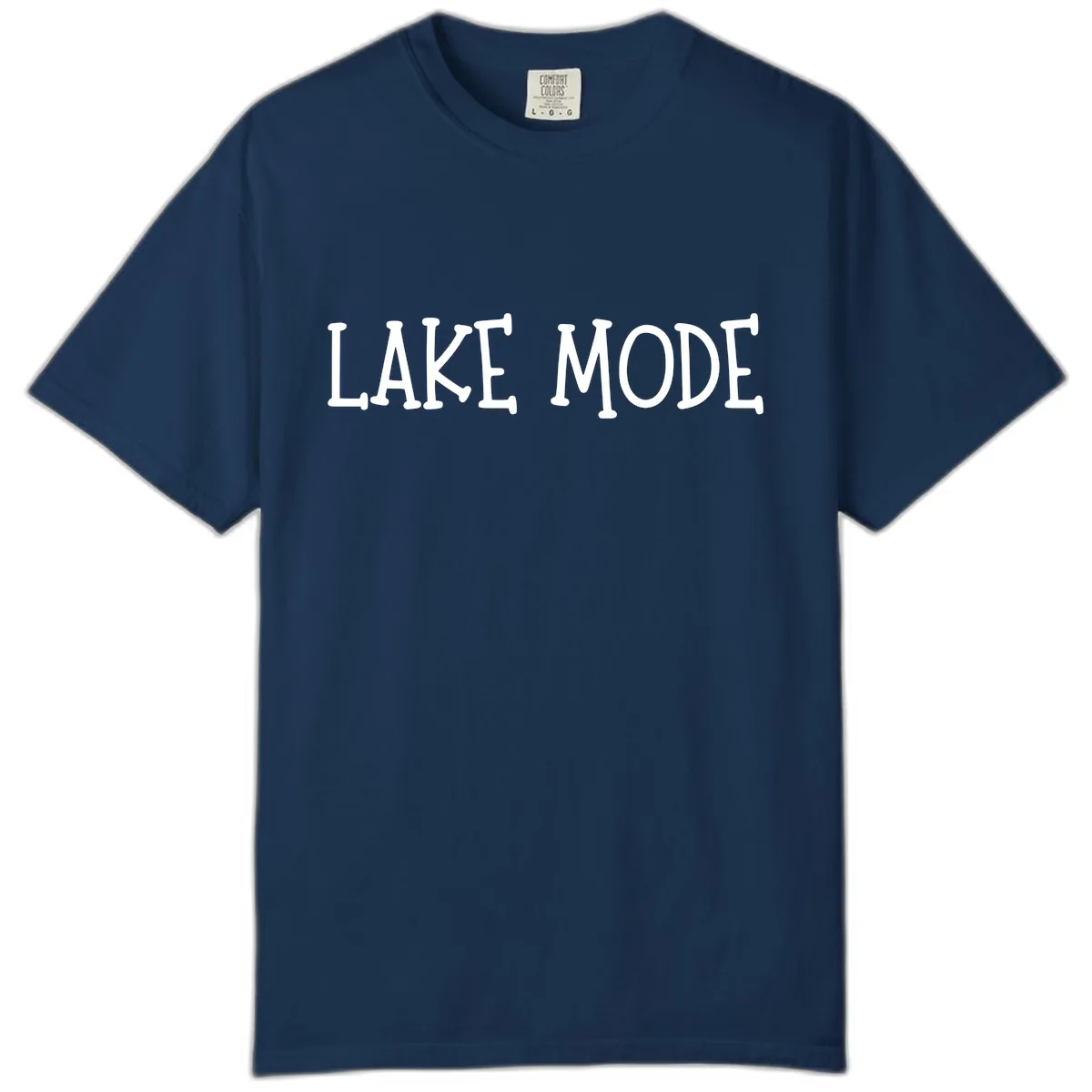 Lake Mode Typography Design Comfort Color in Navy