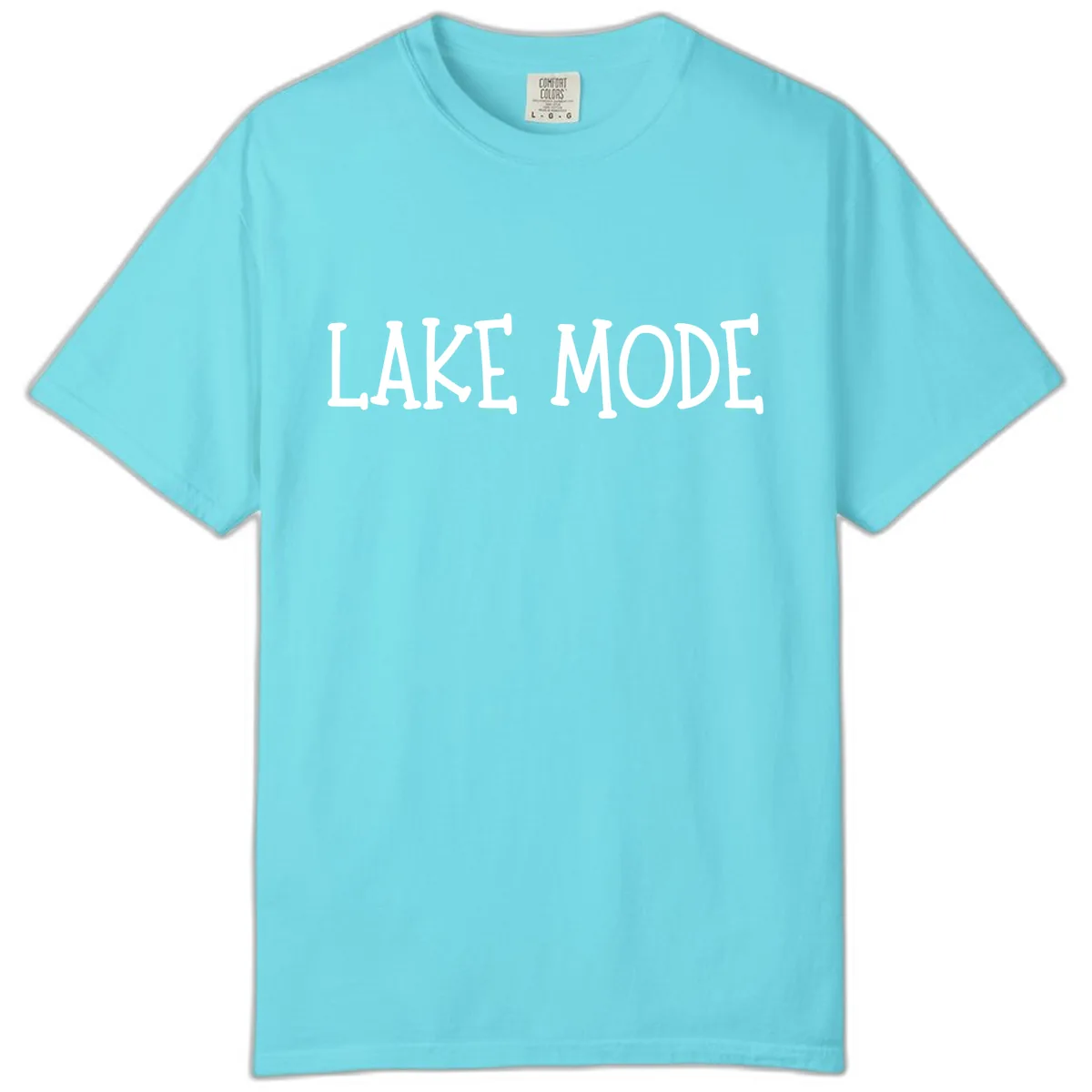 Lake Mode Typography Design Comfort Color in Lagoon Blue