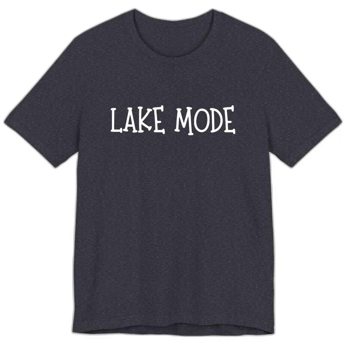 Lake Mode Typography Design Premium T-Shirt in Heather Navy