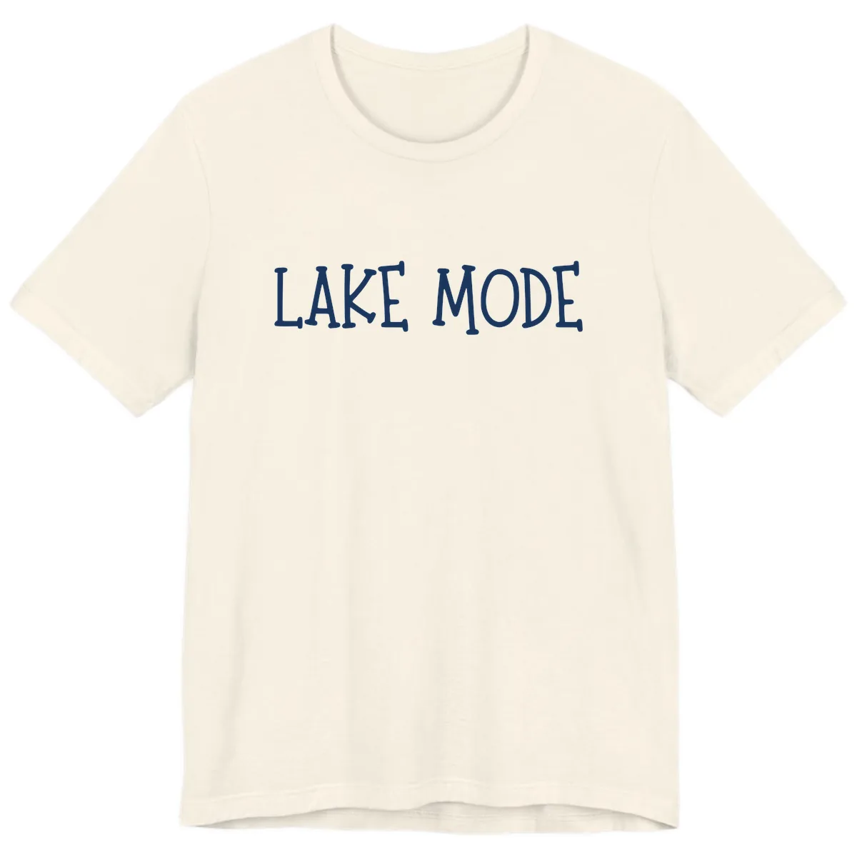 Lake Mode Typography Design Premium T-Shirt in Natural