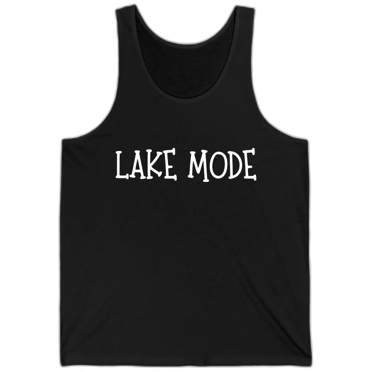 Lake Mode Typography Design Tank in Black